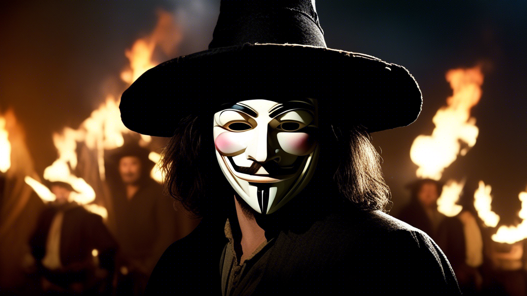 guy fawkes, movie V generated with Sora Video AI