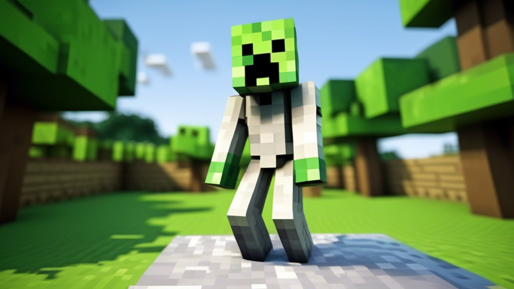 minecraft skeleton shooting creeper generated with Sora Video AI