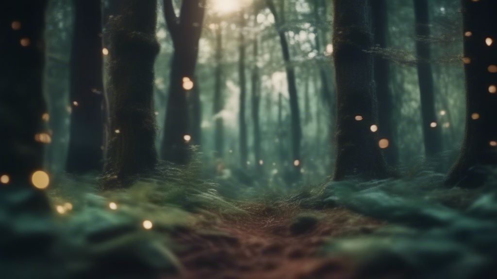 first person footage of a magical forest generated with Sora Video AI