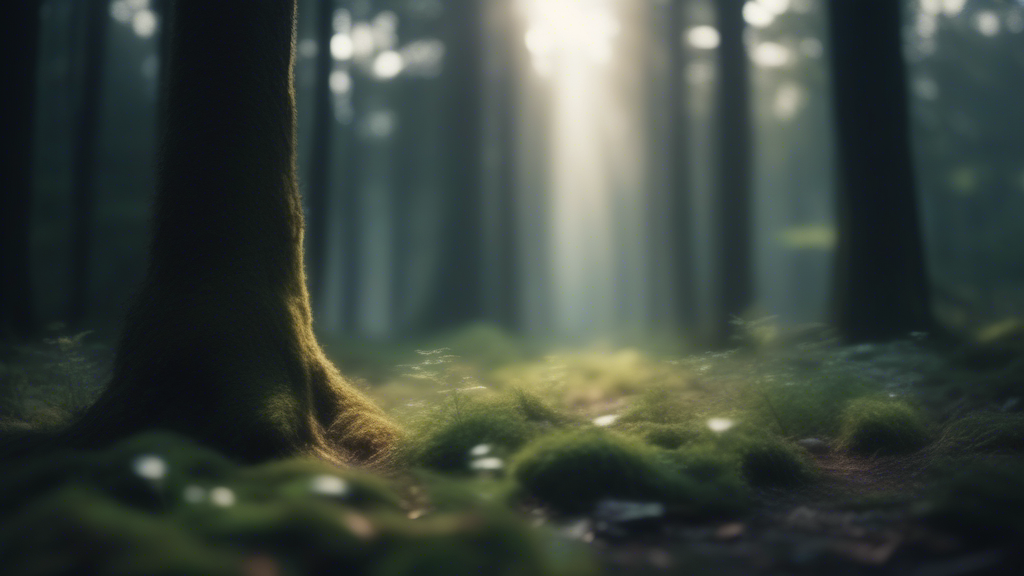 first person footage of a magical forest generated with Sora Video AI