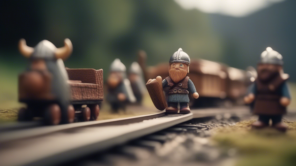 Vikings playing with toy train generated with Sora Video AI