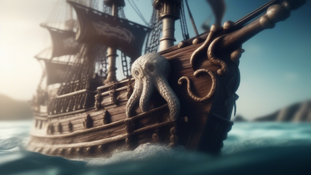 pirateship, kraken, ocean generated with Sora Video AI