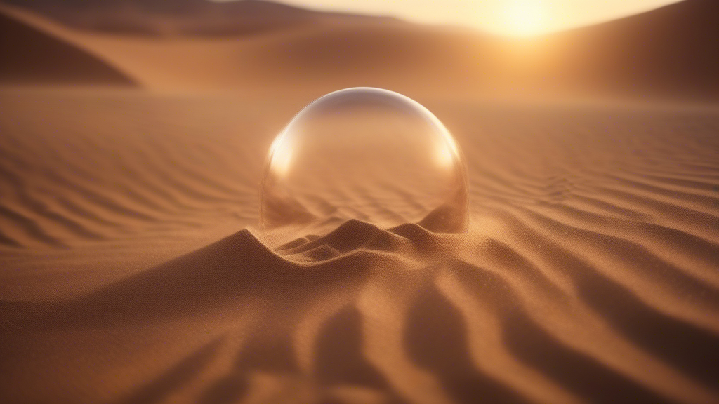 Wizard in desert, sand magic, circle, glowing generated with Sora Video AI