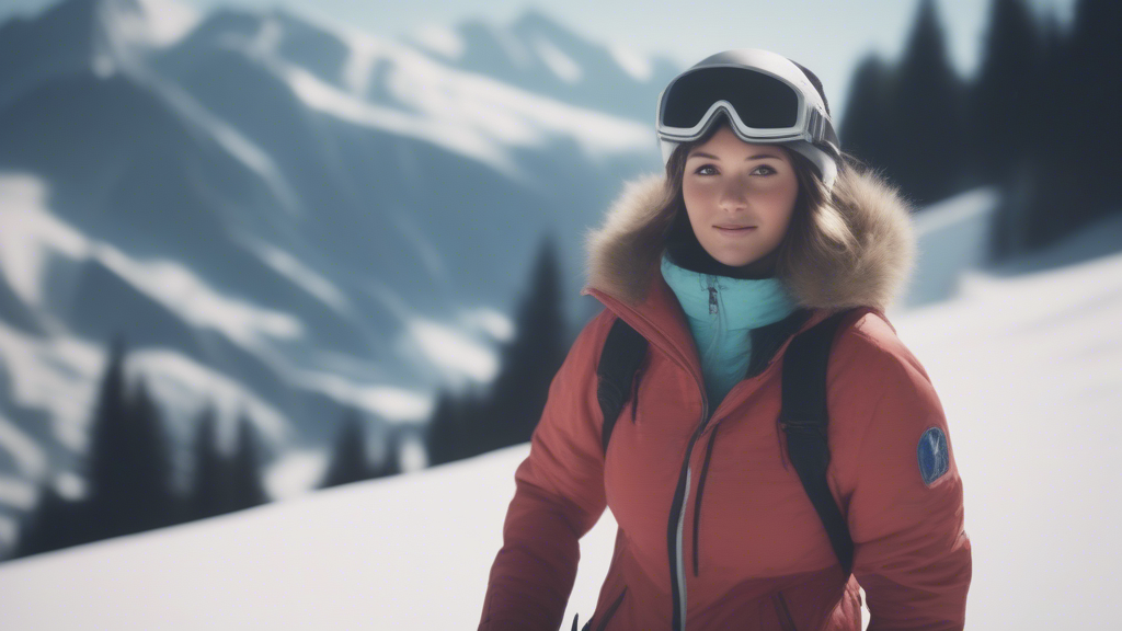 Young lady from Zurich in Montclair ski jacket skiing in Verbier generated with Sora Video AI