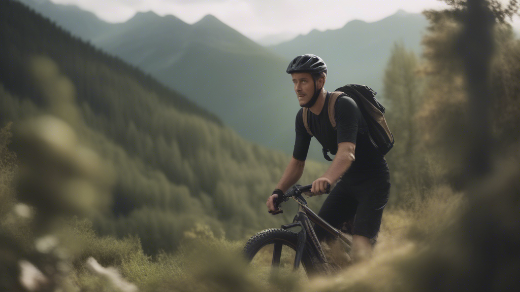 un jeune homme qui fait du vtt en montagne trés realiste generated with Sora Video AI