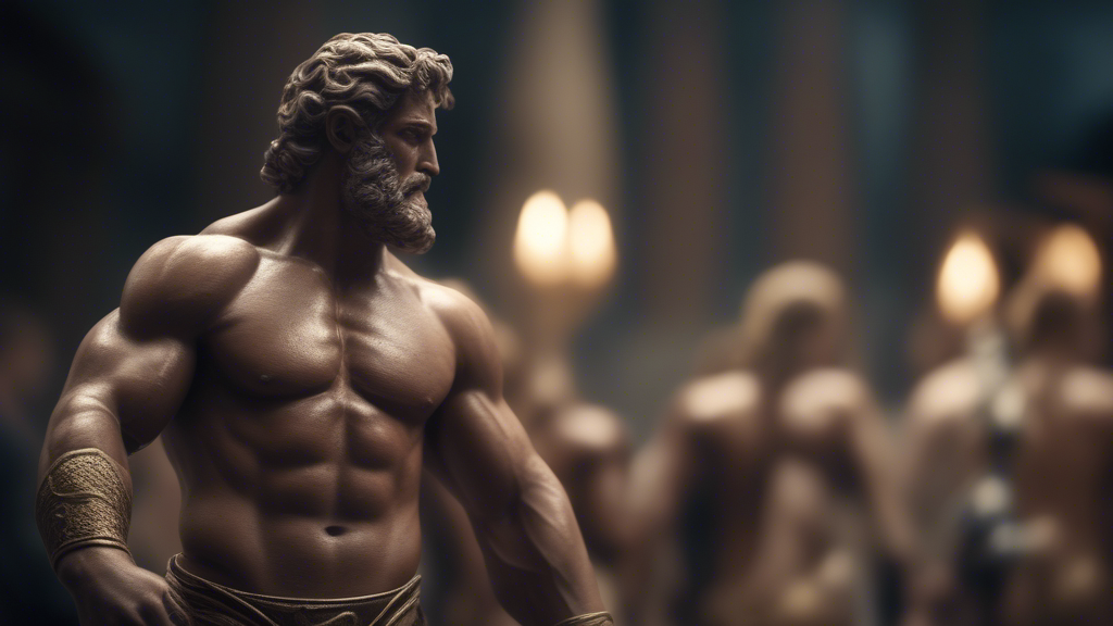 greek mythology, hercules, real, photograph, 4k, 8k, realistic, award winning, best quality generated with Sora Video AI