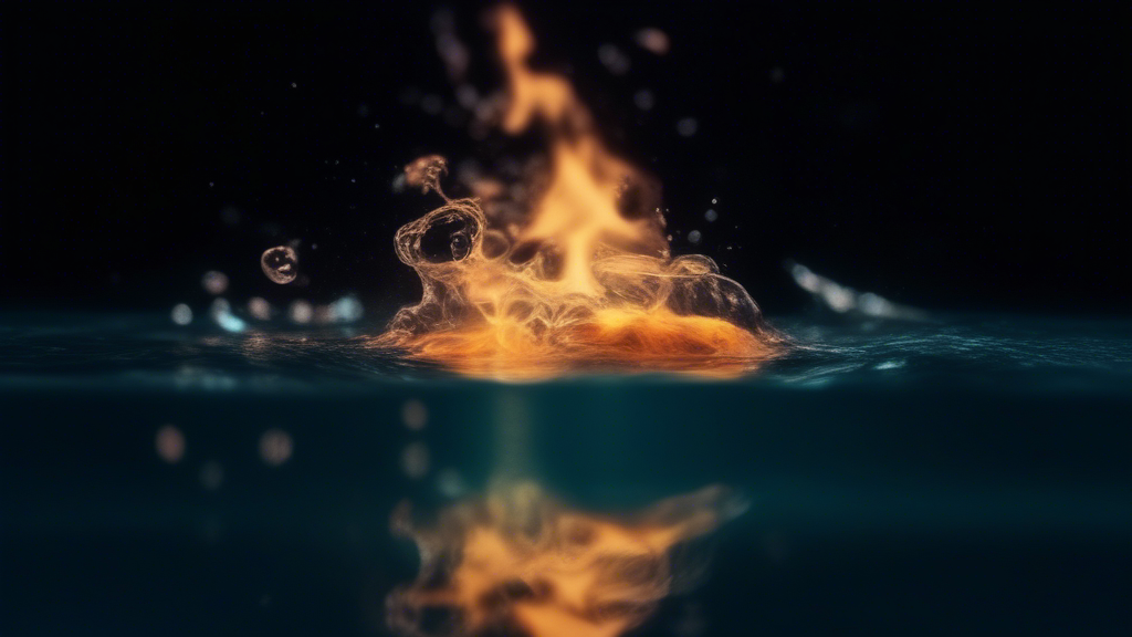 flame burning under water generated with Sora Video AI