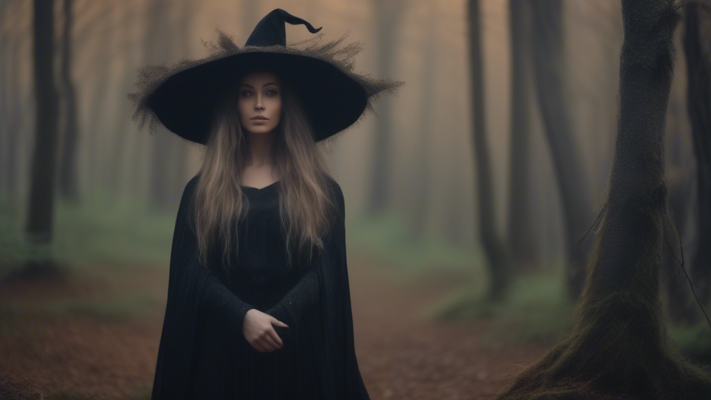 Witch in the forrest generated with Sora Video AI