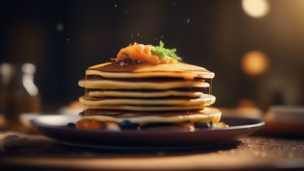 Pancake with fish generated with Sora Video AI