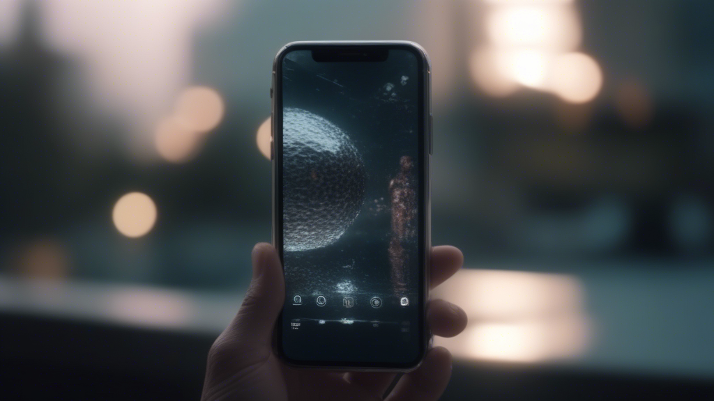 New iphone trailer, floating, close up, futuristic generated with Sora Video AI