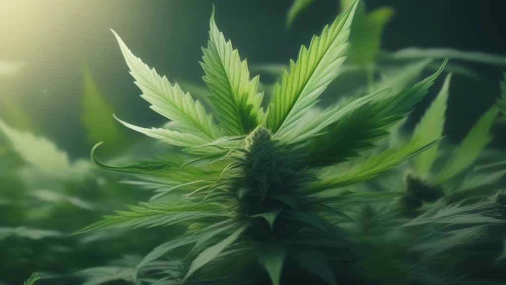 Wind brings beautiful Cannabis Sativa Leaves in Berlin generated with Sora Video AI