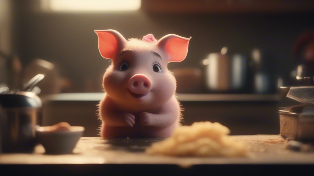 Cute ginnypig in kitchen generated with Sora Video AI