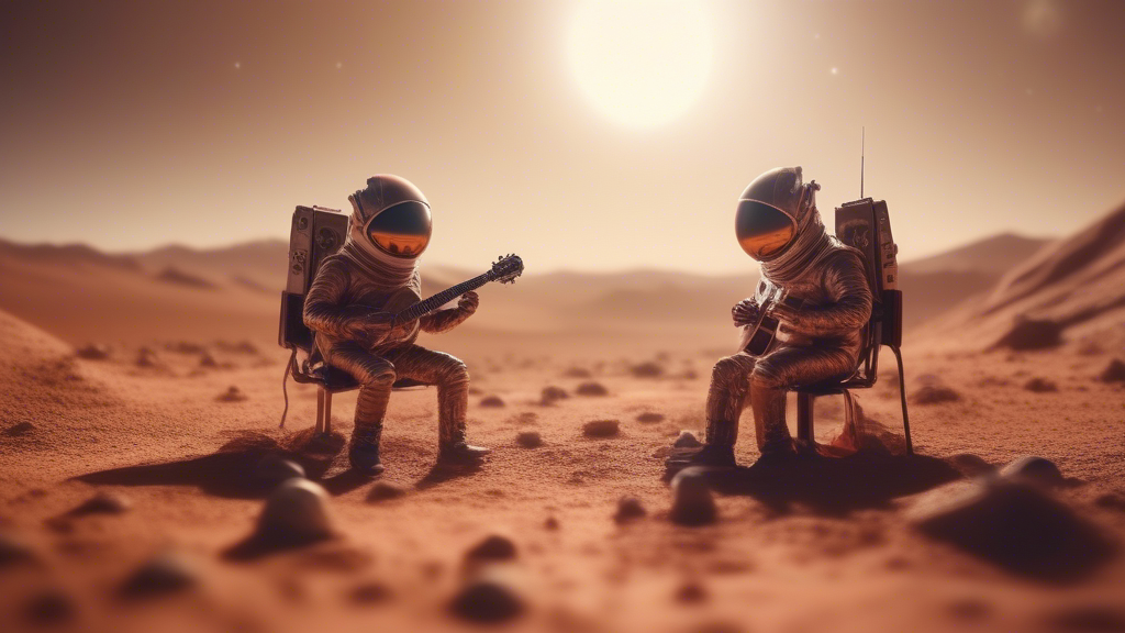 2 Musicians on mars generated with Sora Video AI