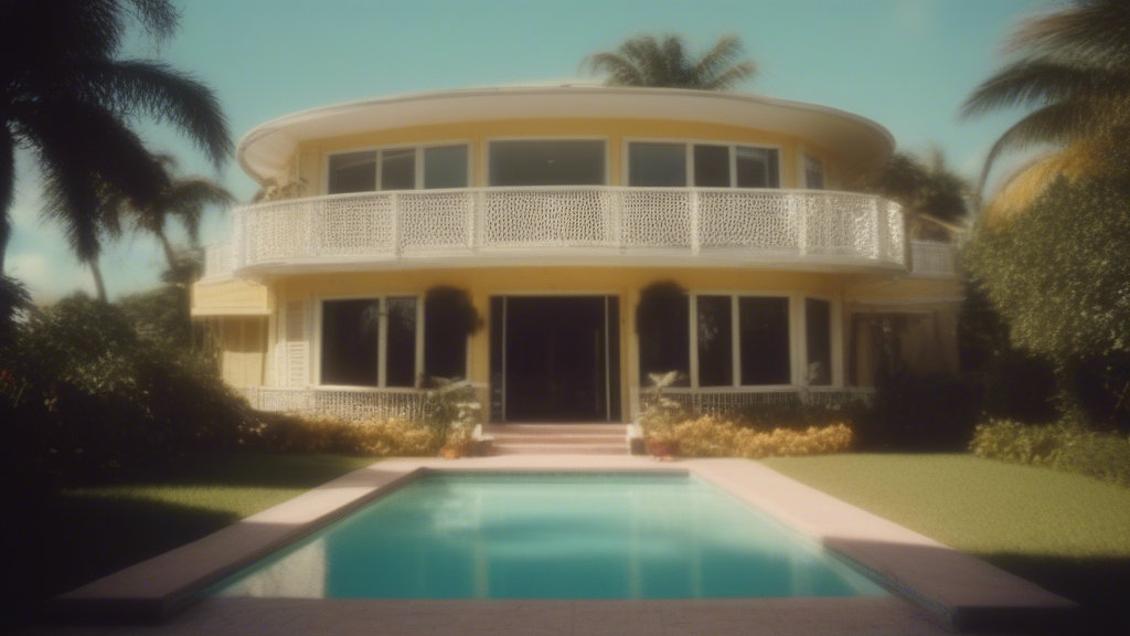 1970s miami villa generated with Sora Video AI