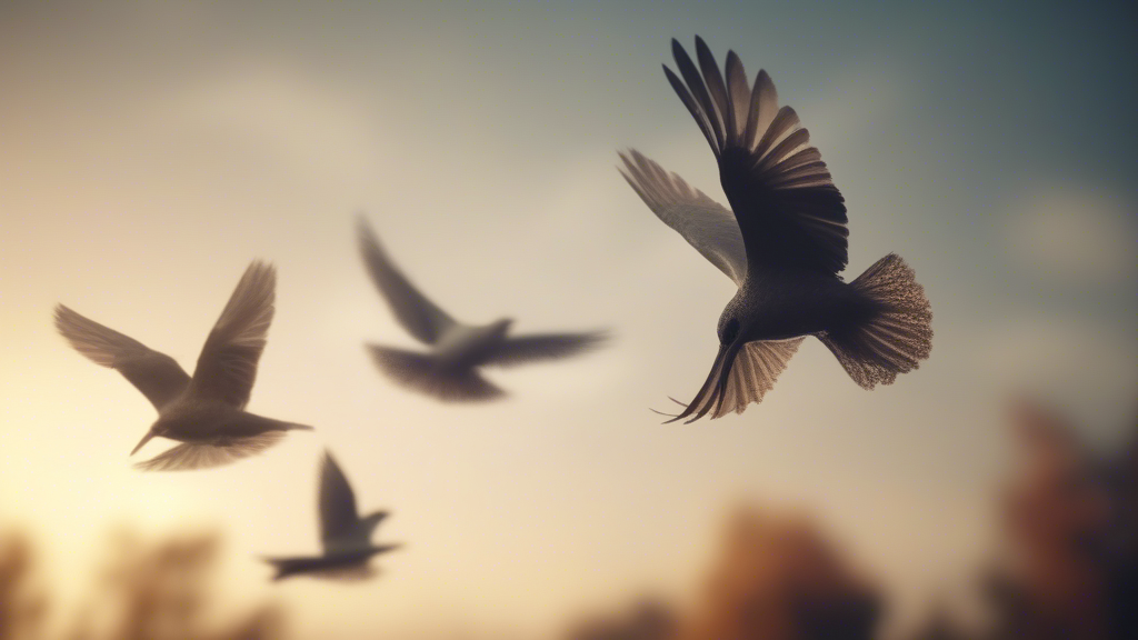 create a video of birds flying generated with Sora Video AI