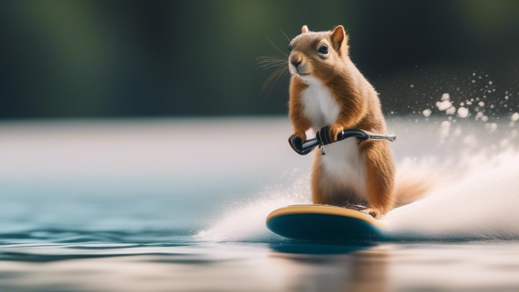 Squirrel water skiing generated with Sora Video AI