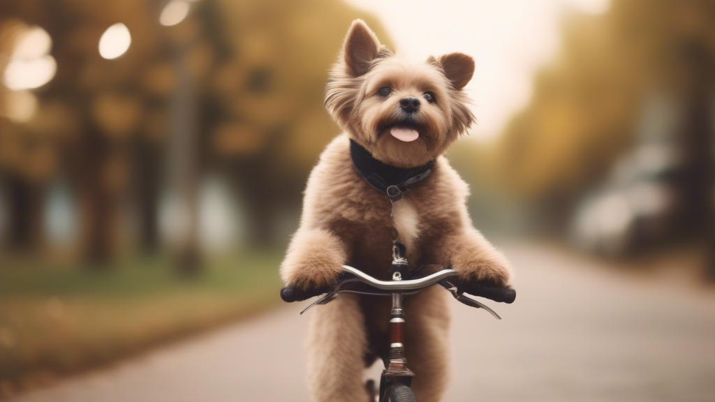 Dog riding a bicycle generated with Sora Video AI