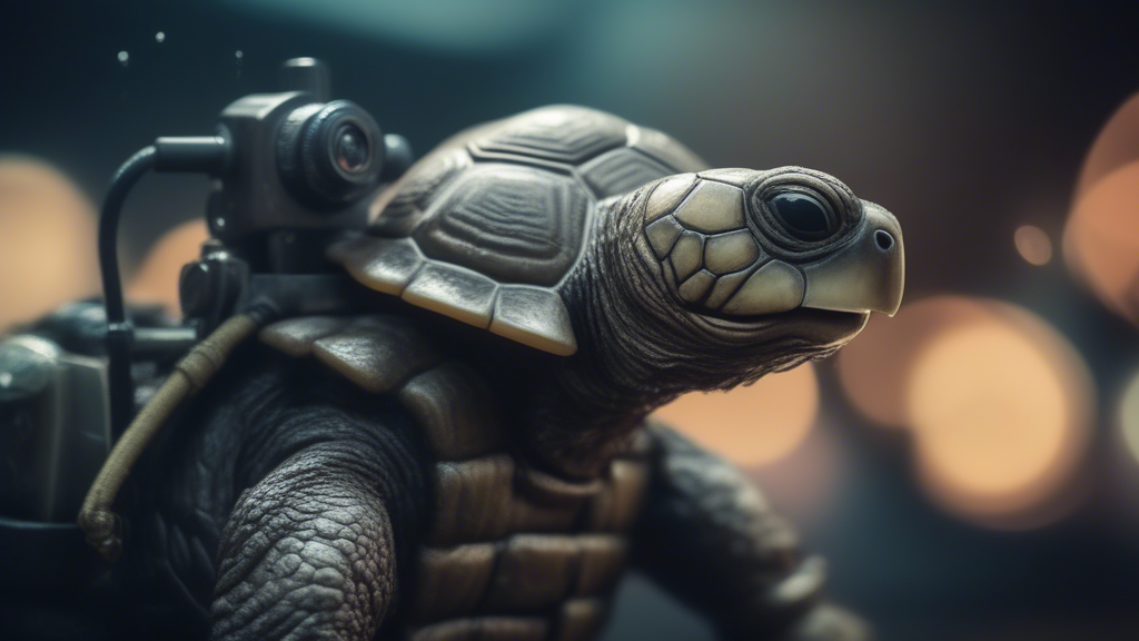 Turtle with a rocket pack generated with Sora Video AI