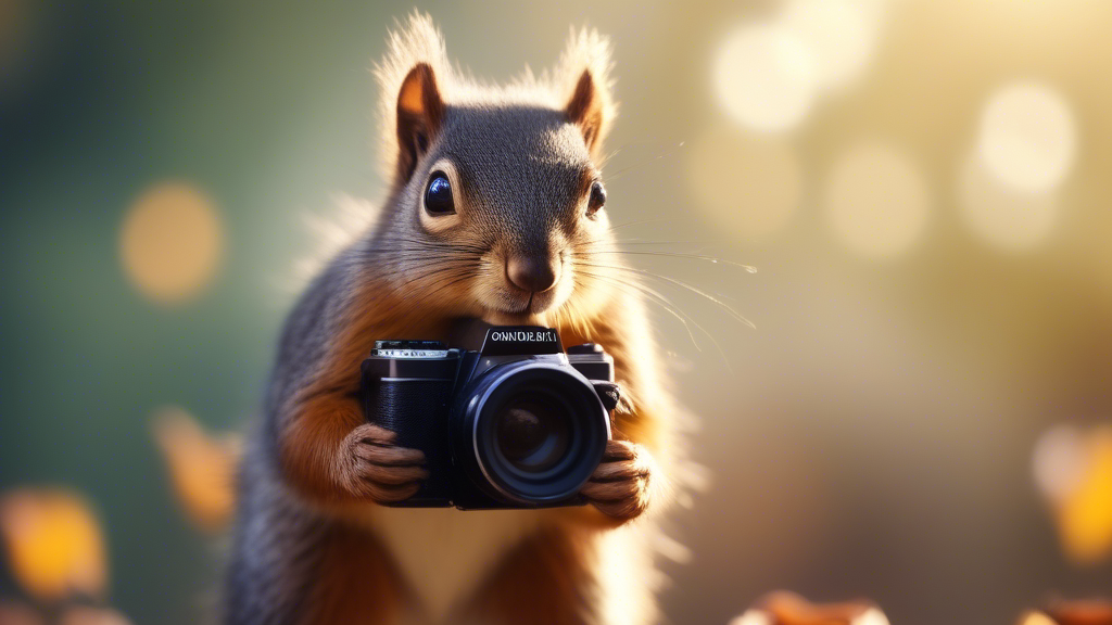 Squirrel with a camera generated with Sora Video AI