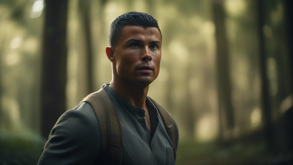 ronaldo in a magical forest generated with Sora Video AI