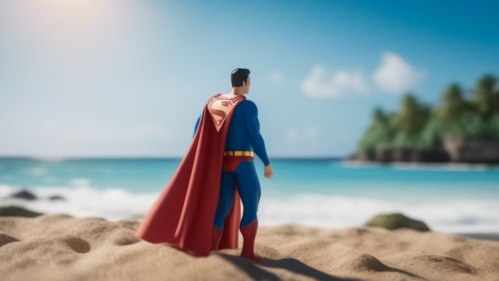 Superman on island generated with Sora Video AI