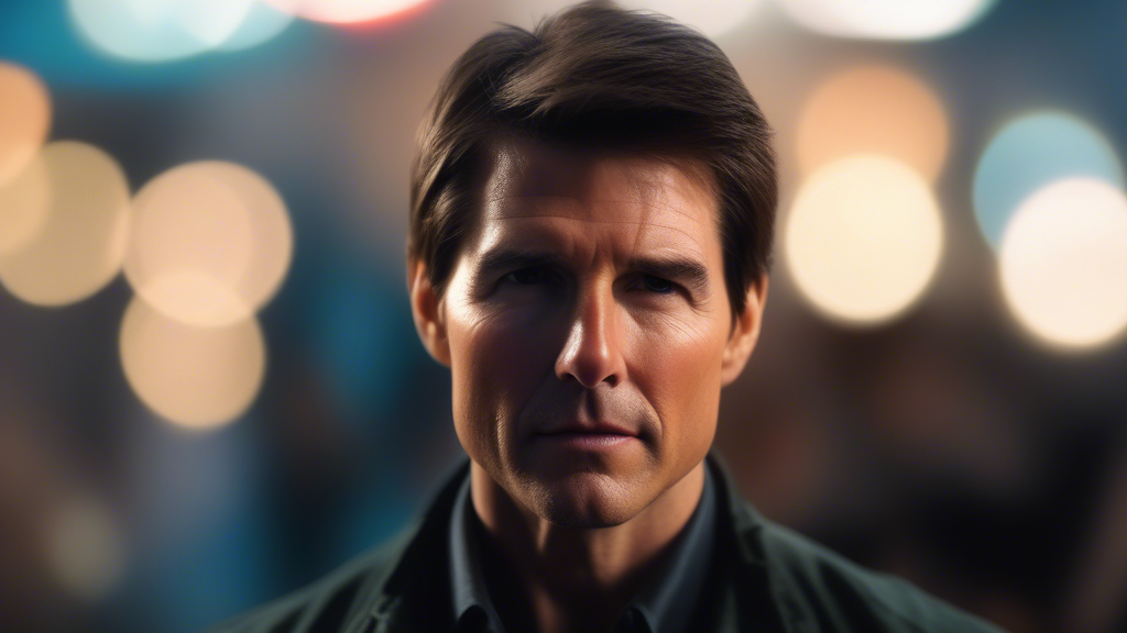 The scene where actor Tom Cruise says, “I am a face created by generative AI.” generated with Sora Video AI