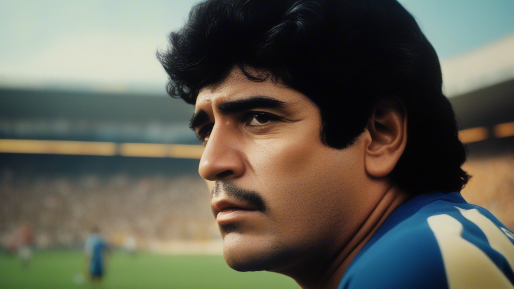 video where Maradona recommends a football-dedicated page called "Cancheros": generated with Sora Video AI