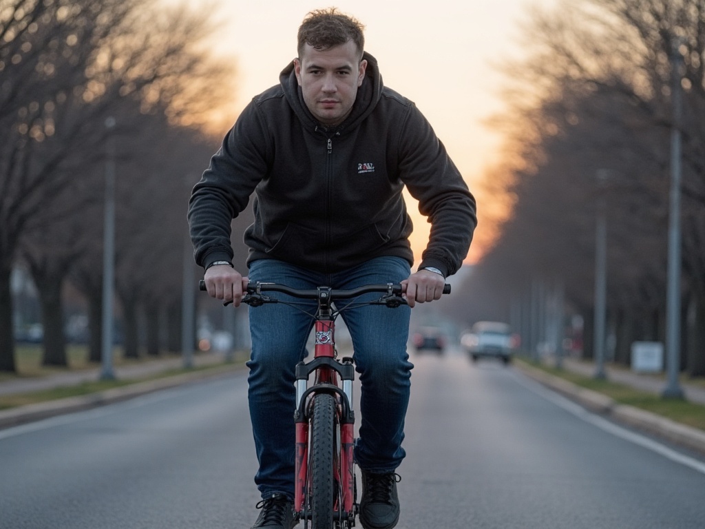 man is riding on a bicycle generated with Sora Video AI